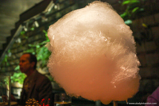 Cotton Candy at a Restaurant in San Francisco