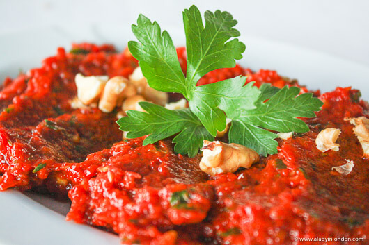Spicy Walnut Dip at the Marina Yacht Club in Bodrum, Turkey