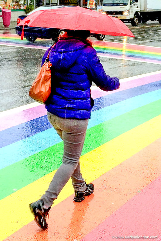 Rainbow Crosswalks in the West End, Vancouver