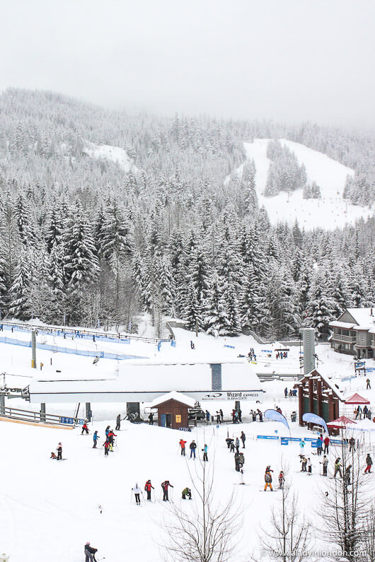 Skiing in Whistler in Winter
