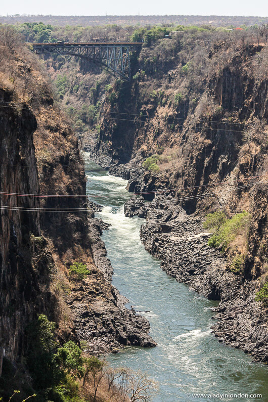 Zip Line at Victoria Falls in Zimbabwe