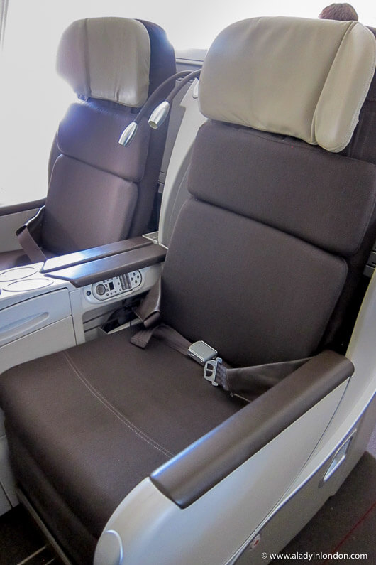 Business class seats on the A380