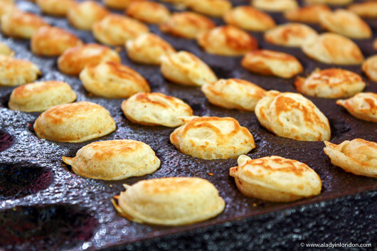 Tiny pancakes in Amsterdam, Netherlands