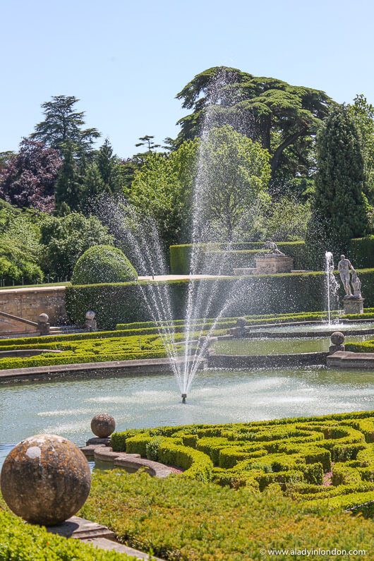 Lake with a Fountain at Blenheim Palace in England