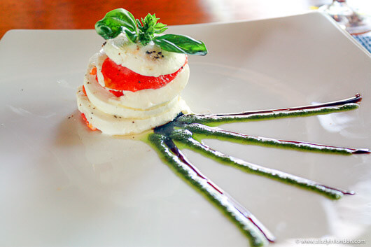Caprese salad for Lunch at the Four Seasons Resort Langkawi
