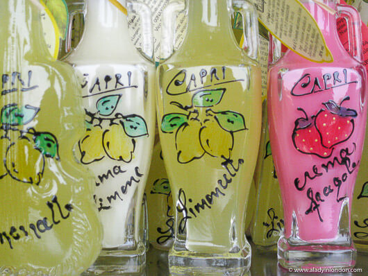 Limoncello in Capri, Italy
