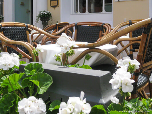 Table at a restaurant in Capri