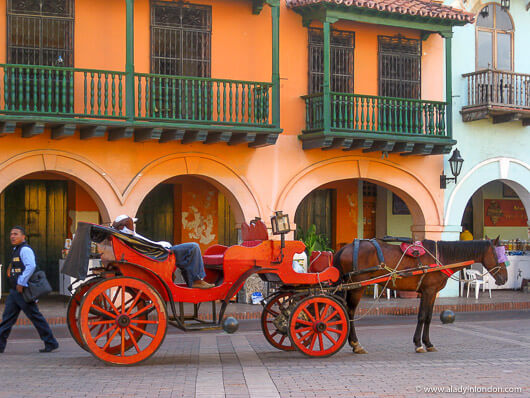 Horse and carriage ride in Cartagena, Colombia