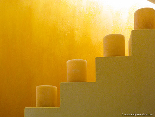 Candles in Casa El Carretero hotel in Cartagena