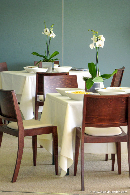 Dining room at Newbury Racecourse in England