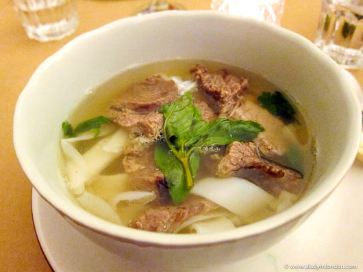 Beef Pho at Fernandez and Leluu Supper Club in London