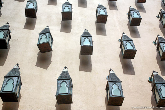 Lanterns on the wall at the Four Seasons Resort Langkawi