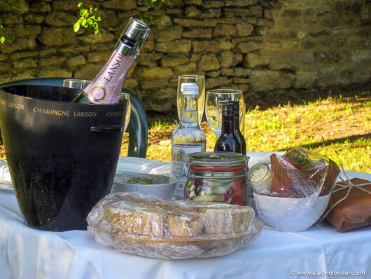 Picnic dinner at Garsington Opera in England