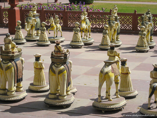 Giant Chess set at a hotel in Jaipur, India