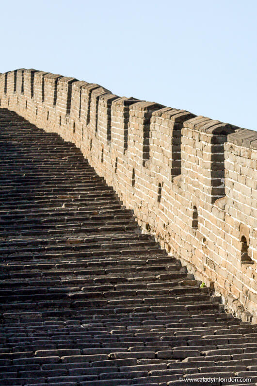 Close up of the Great Wall of China