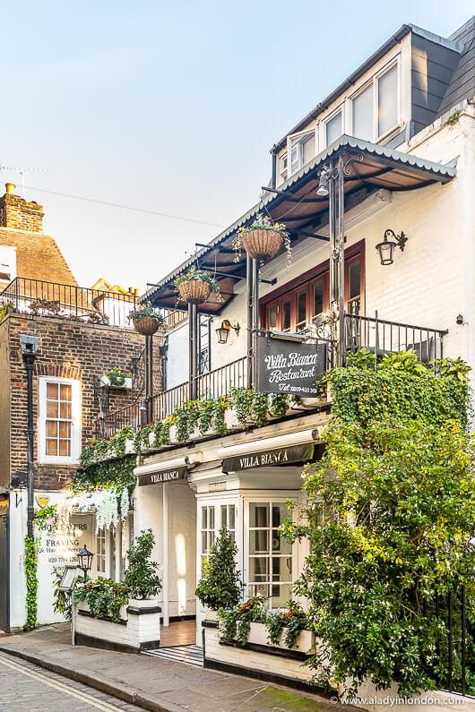 Romantic restaurant in Hampstead, London