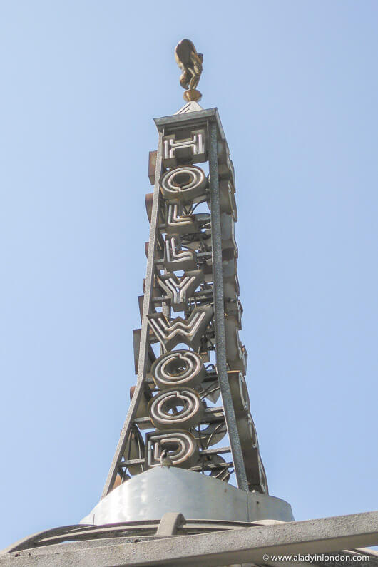 Hollywood Sign on Hollywood Boulevard in LA