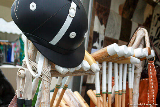 Shop selling polo equipment at the International Day Polo in England