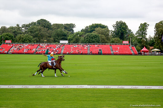 Polo game at the International Day Polo in Berkshire