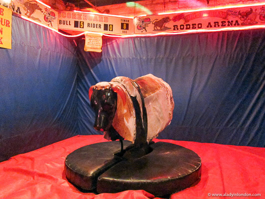 Mechanical bull at Big Bubba's Bad BBQ in Paso Robles, California