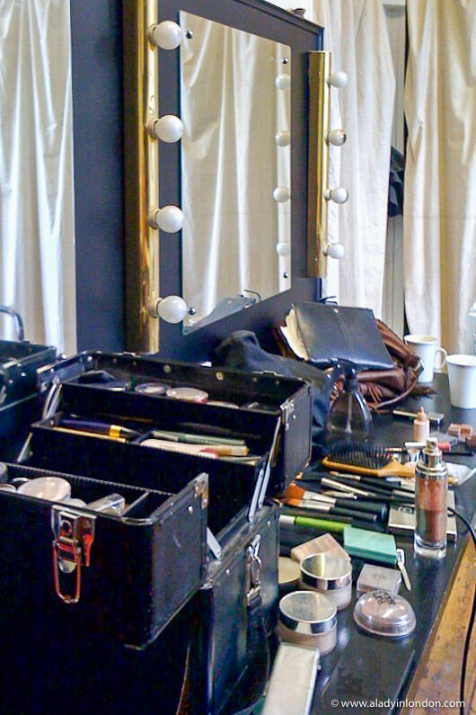 Make up stand for a modeling photo shoot for Karen Millen in London