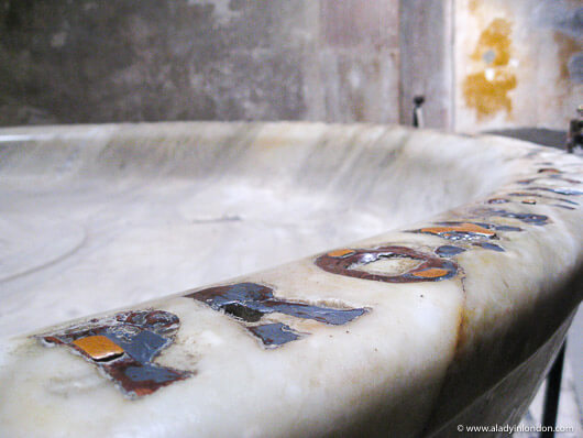 Mosaic fountain in Pompeii, Italy