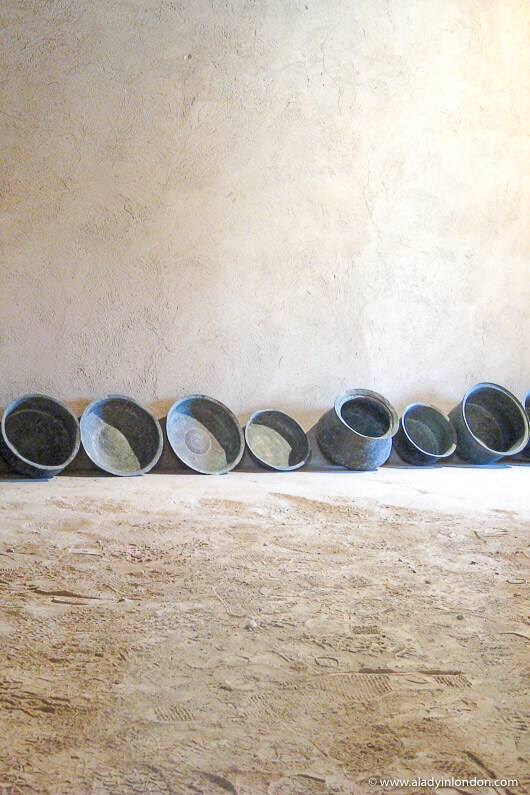 Jars in Nizwa Fort in Oman