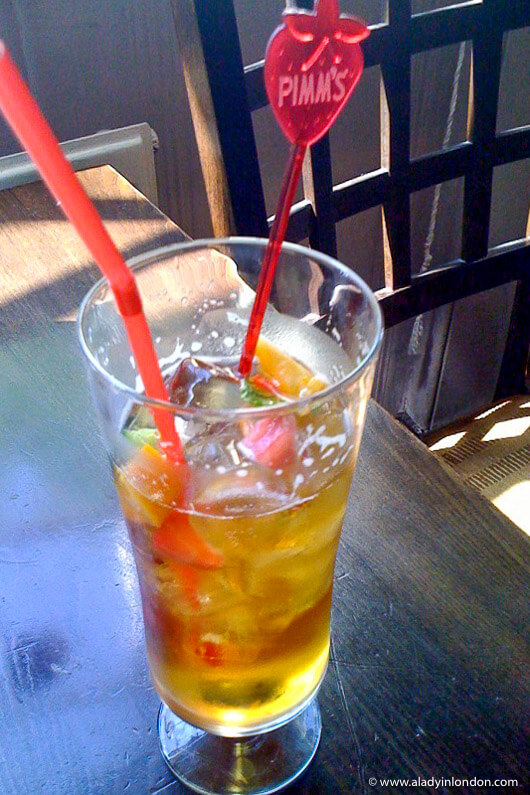 Pimm's in a pub in London during the World Cup