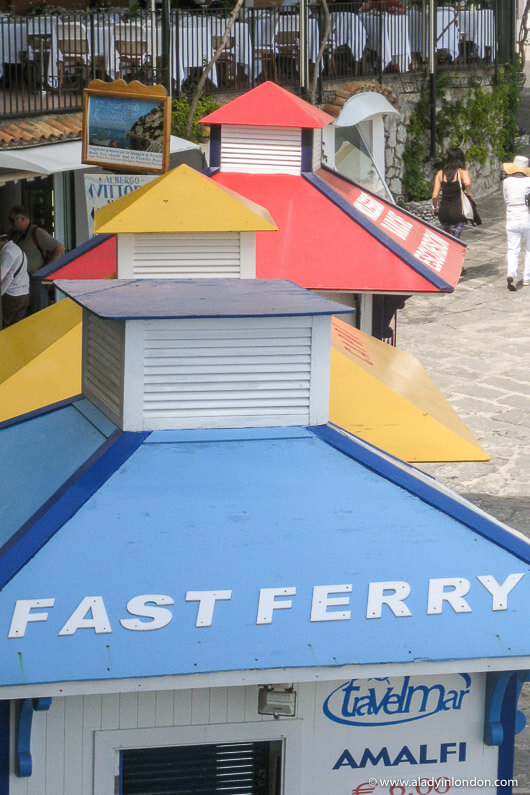 Ferry Ticket Booths in Positano, Italy