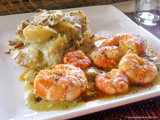 Prawns for dinner in Nosy Be, Madagascar