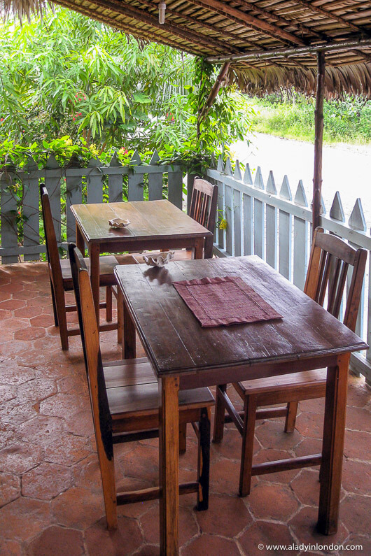 Restaurant Terrace at Chez Eugenie hotel in Nosy Be