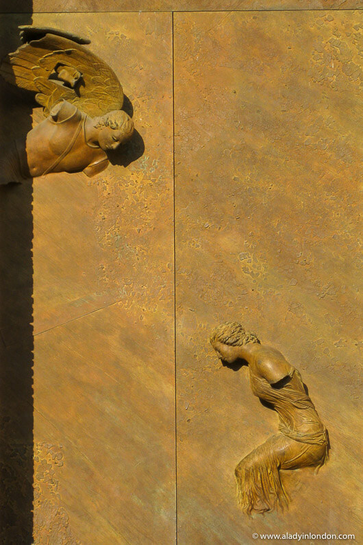Door of a church in Rome, Italy