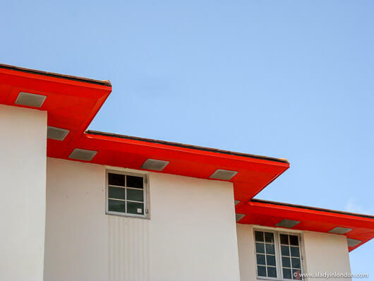 House with red roof in Miami