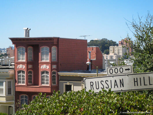 Russian Hill Street Sign in San Francisco