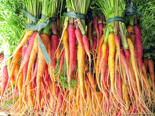 Carrots at the Ferry Plaza Farmers Market San Francisco in October