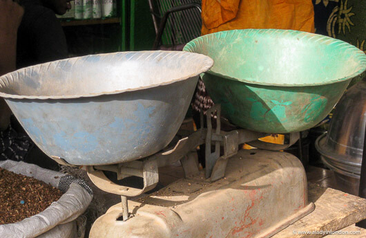 Scales at a Bamako Market