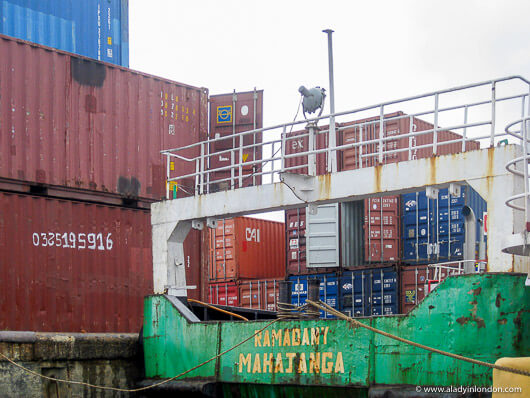 Shipping containers in Nosy Be, Madagascar