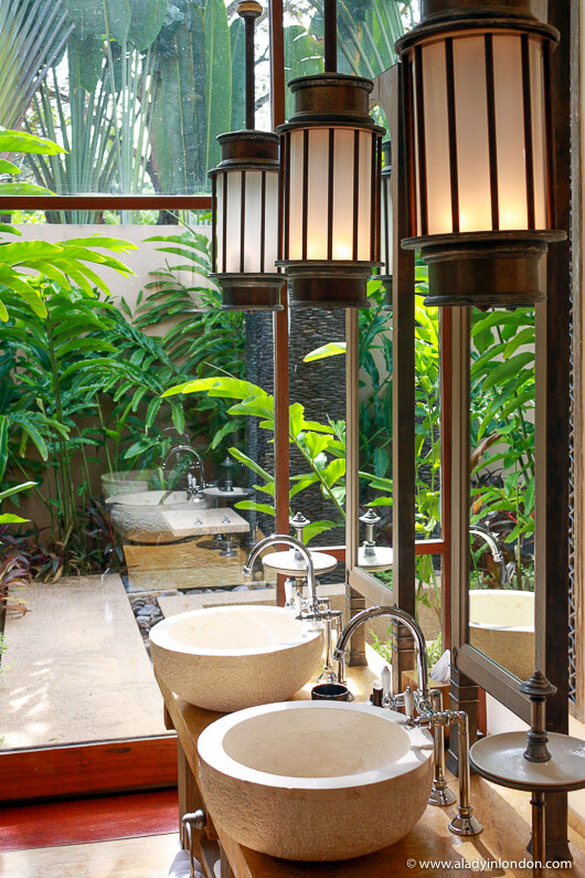 Spa sinks at the Four Seasons Langkawi