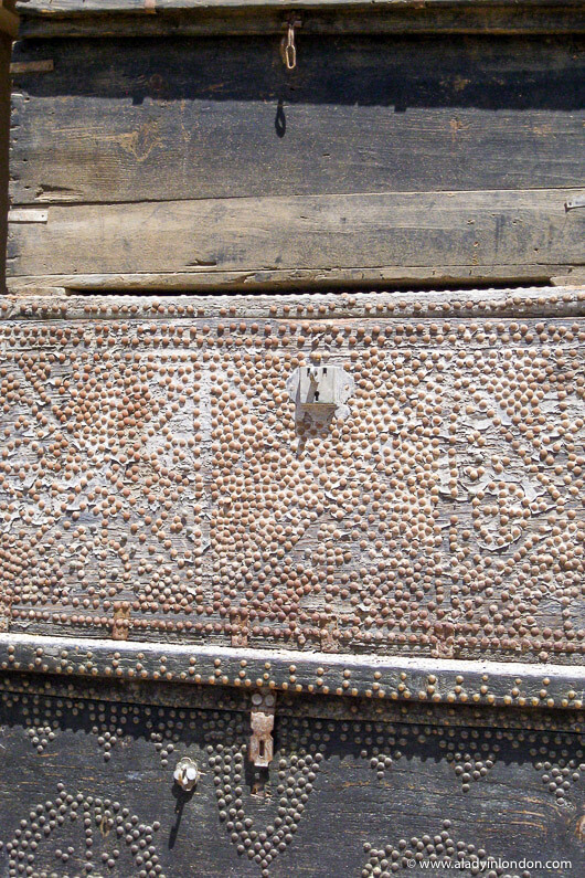 Trunks for sale at a souk in Nizwa, Oman