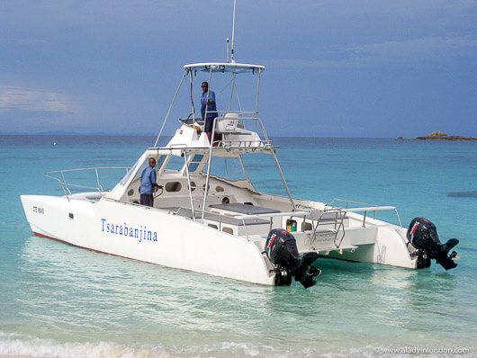 Tsarabanjina boat in Nosy Be, Madagascar