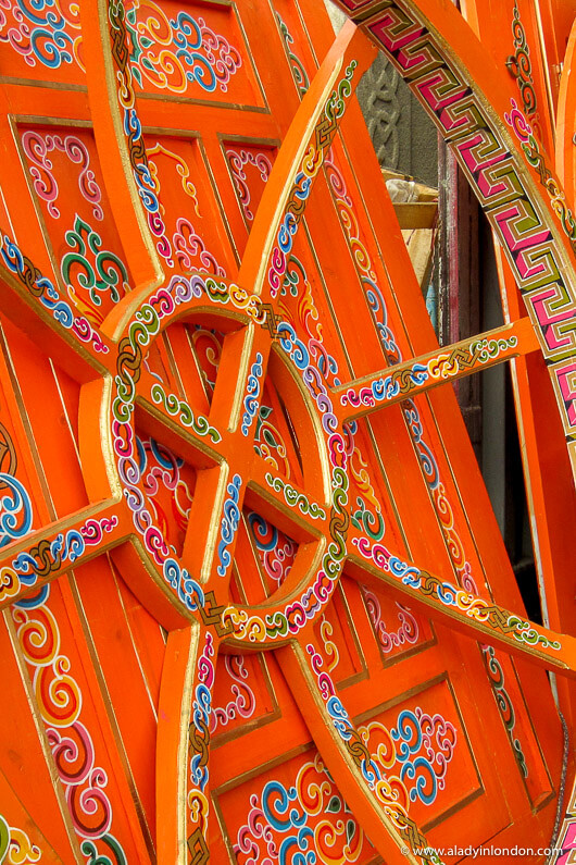 Frames of gers for sale at the Black Market in Ulaanbaatar