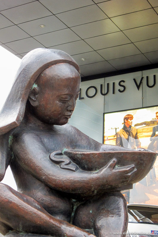 Sculpture in front of the Louis Vuitton store in Ulaanbaatar, Mongolia