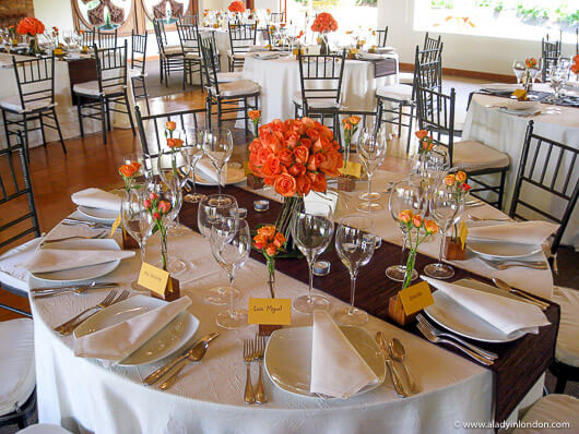 Colombian wedding tables