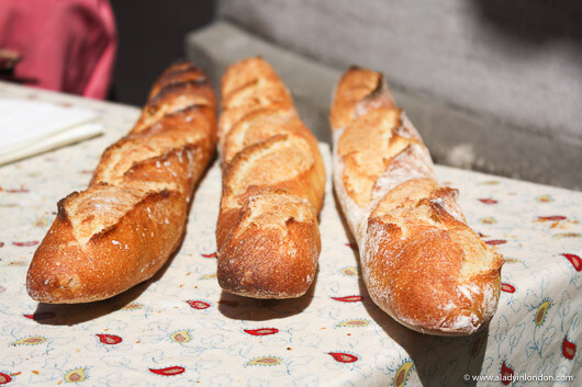 Baguettes for sale on the Rue des Martyrs in Paris, France