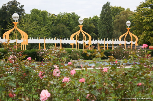 Summer garden in Battersea Park, London
