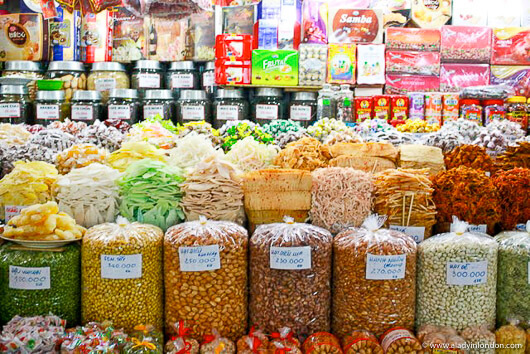Food at the Ben Thanh Market in Ho Chi Minh City, Vietnam