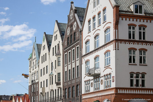 Buildings in Bryggen, Bergen, Norway
