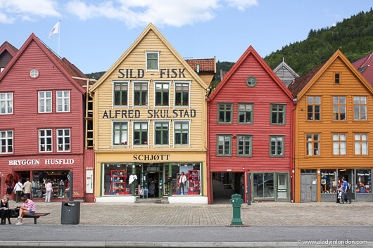 Colorful Buildings in Bryggen, Bergen