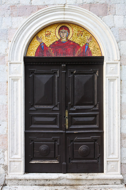 Church Door in Budva, Montenegro