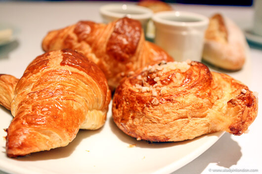 Croissants for breakfast at The Capital Hotel in London
